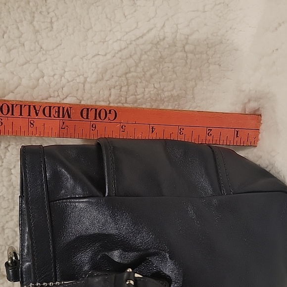 (J8) Coach Gallery Blue Smooth Leather Shoulder Bag - Picture 11 of 12